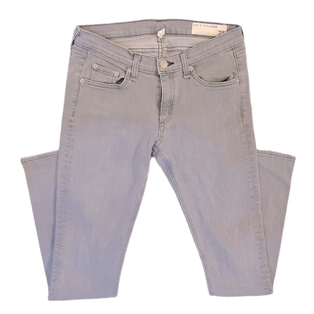 Rag & Bone Gray Skinny Low Rise Denim Jeans